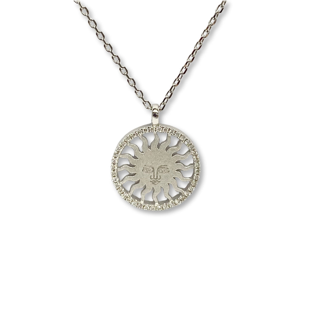 Lesunja St. Moritz Sun Necklace white Gold Diamond Small