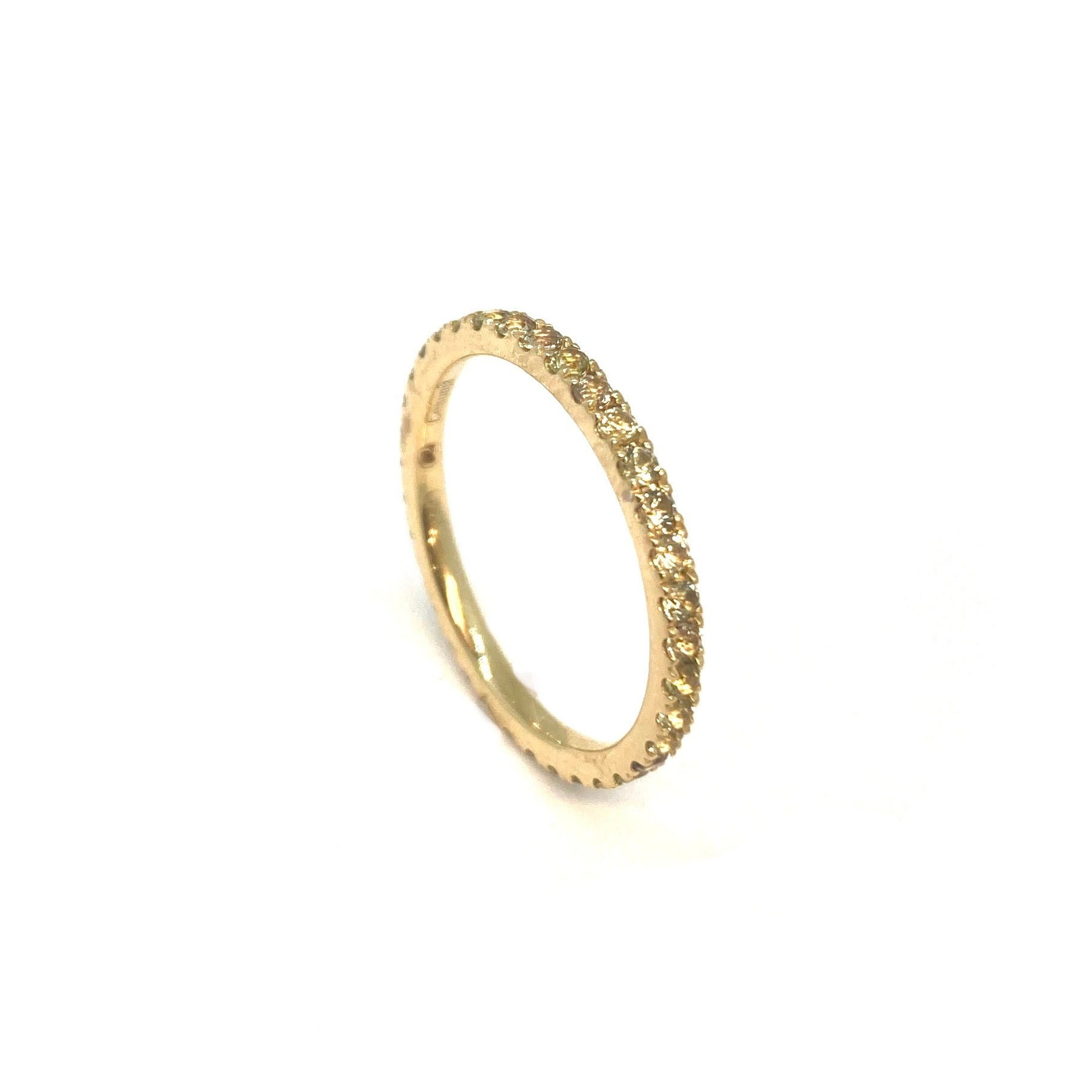 Lesunja Yellow Gold Green Sapphire Eternity Ring