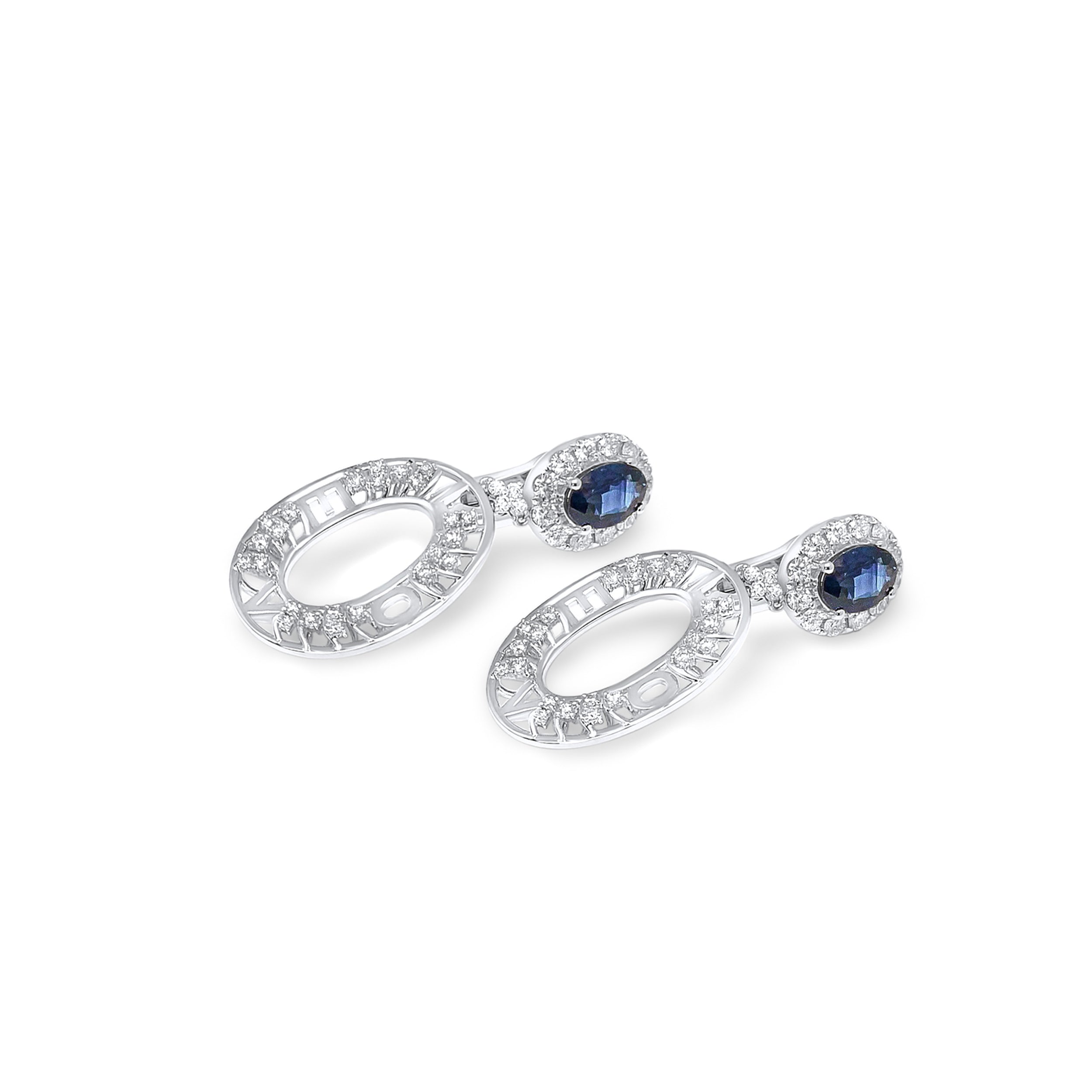 platinum sapphire earrings