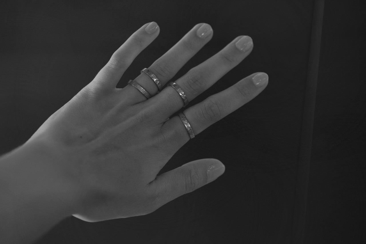hammered silver rings