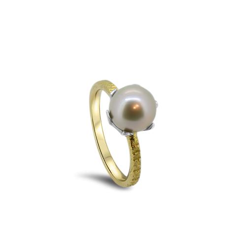 yellow pearl ring
