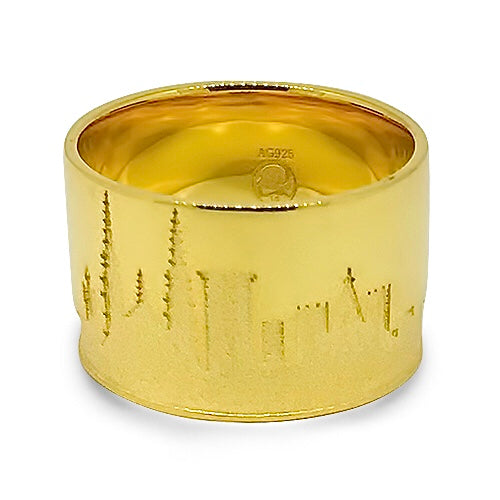 basel yellow gold plated ring