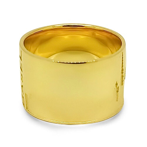 yellow gold plated ring