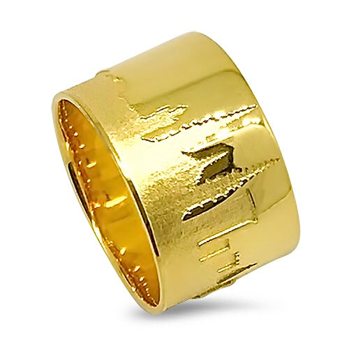 skyline basel yellow gold plated ring