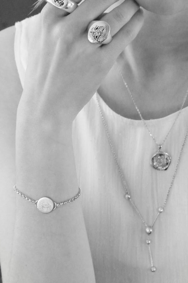 Lesunja Zodiac Cancer Silver Bracelet