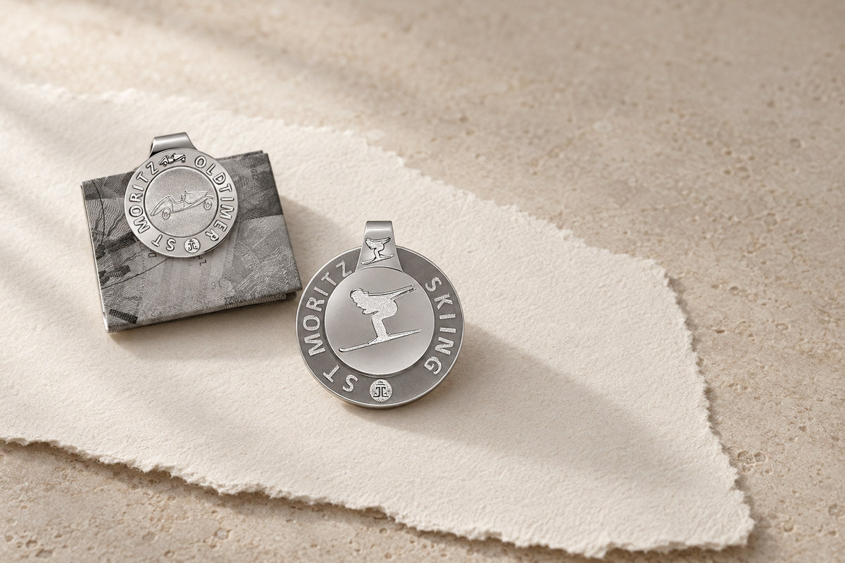Lesunja Moneyclips - St. Moritz Oldtimer 925 Sterling Silver Money Clip, handgefertigt in der Schweiz
