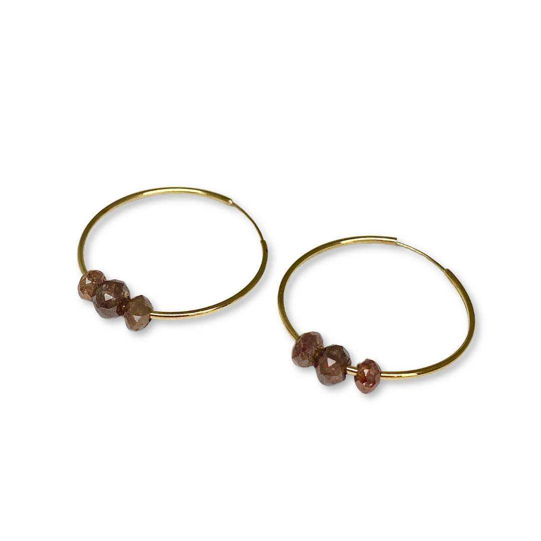 handcrafted hoops earrings