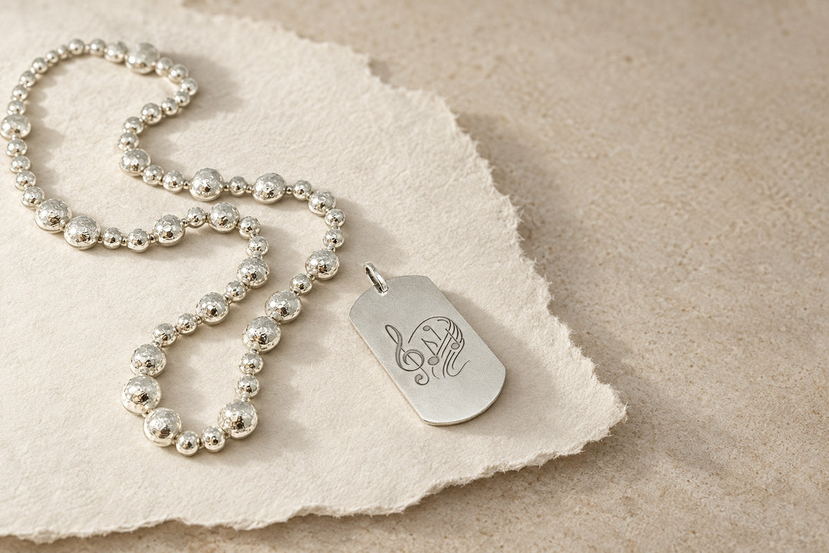 Lesunja @Lieselotte by Lesunja - Sepia Silver Bubble Necklace, handgefertigt in der Schweiz