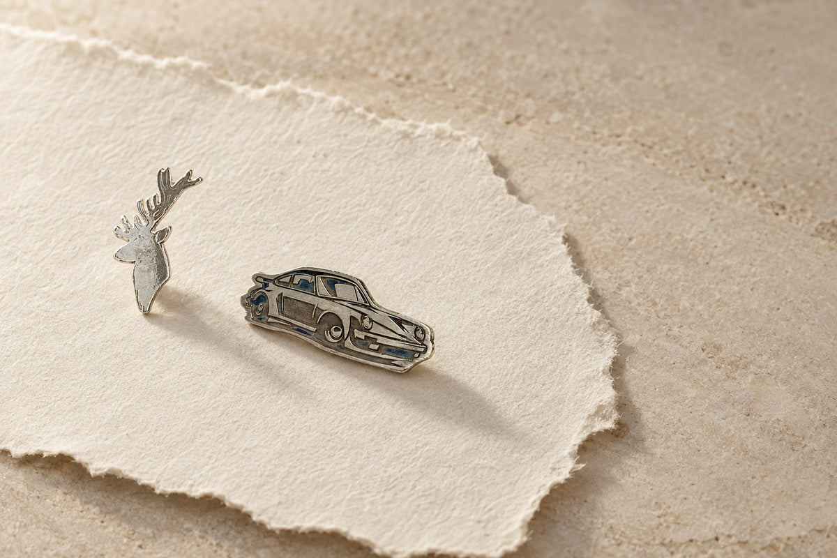Lesunja Pin - Pin Silver Deer, handgefertigt in der Schweiz