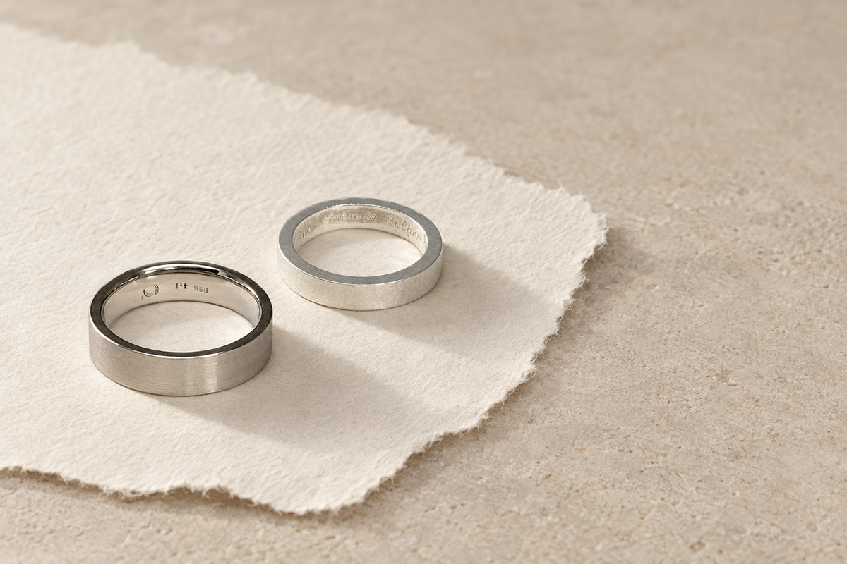Lesunja Design your own Wedding Rings in Lesunja's Swiss Workshop - Wedding Ring Platinum, handgefertigt in der Schweiz