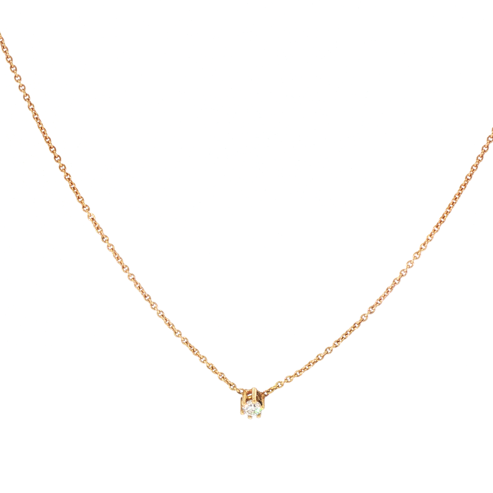 Lesunja Rose Gold Diamond 0.11ct. Necklace
