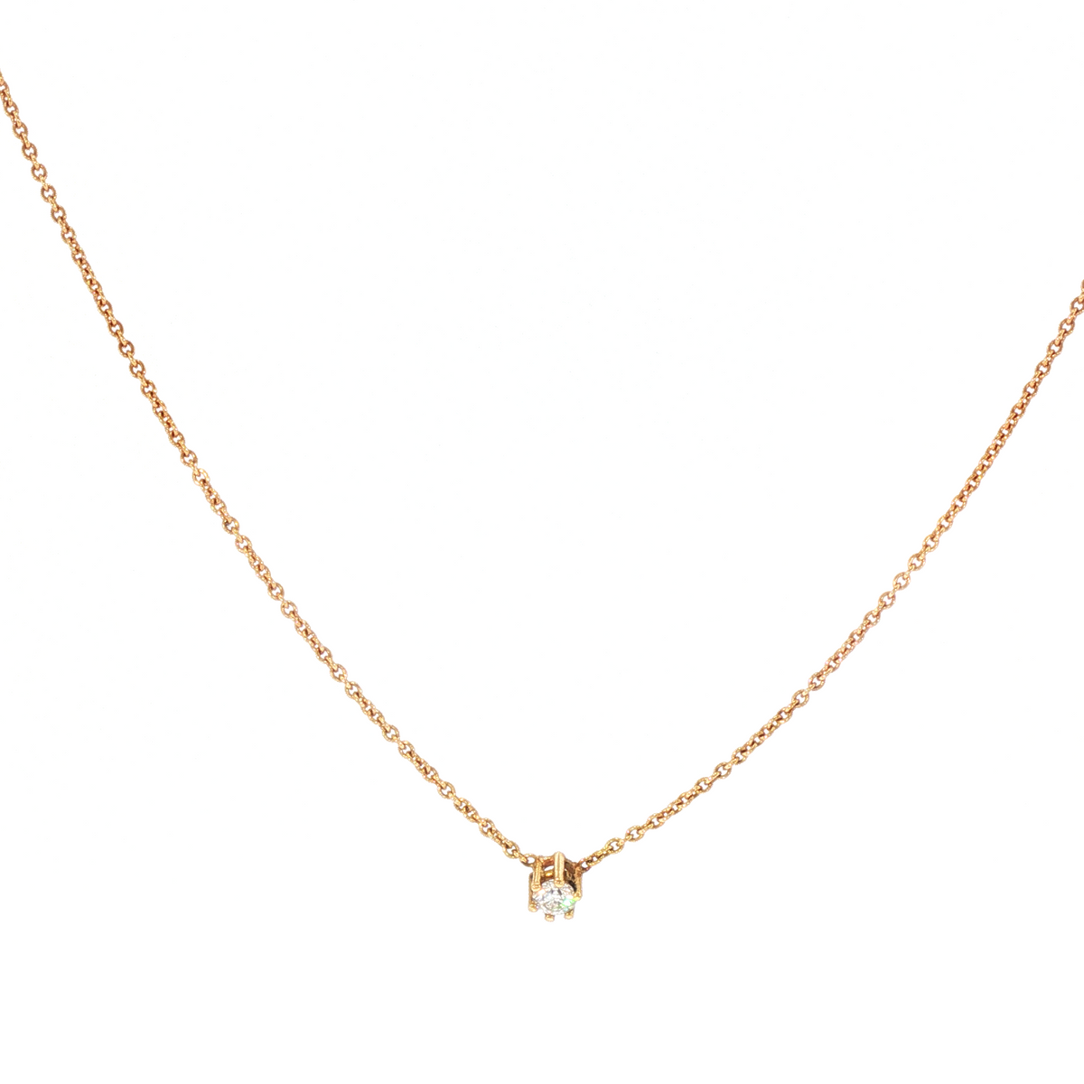 Lesunja Rose Gold Diamond 0.11ct. Necklace