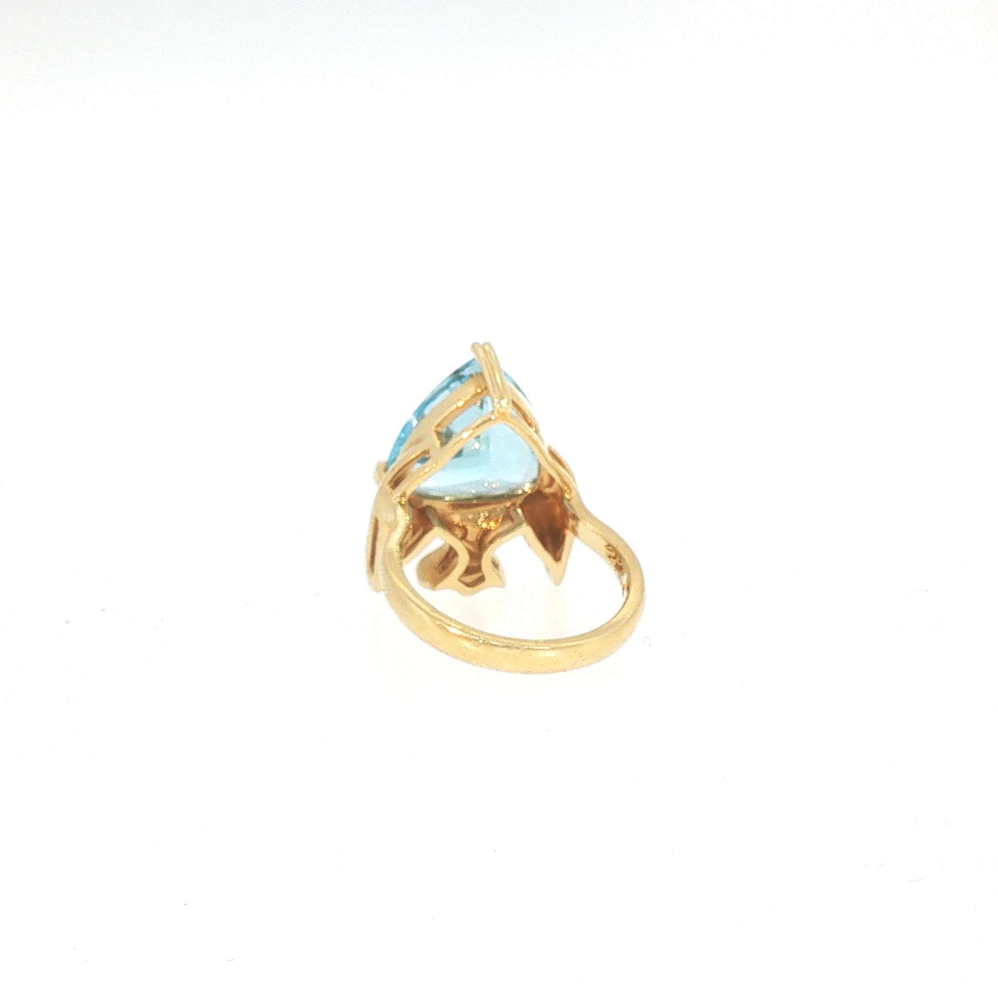 Lesunja Ocean XXY Fish Ring Yellow Gold Topaz