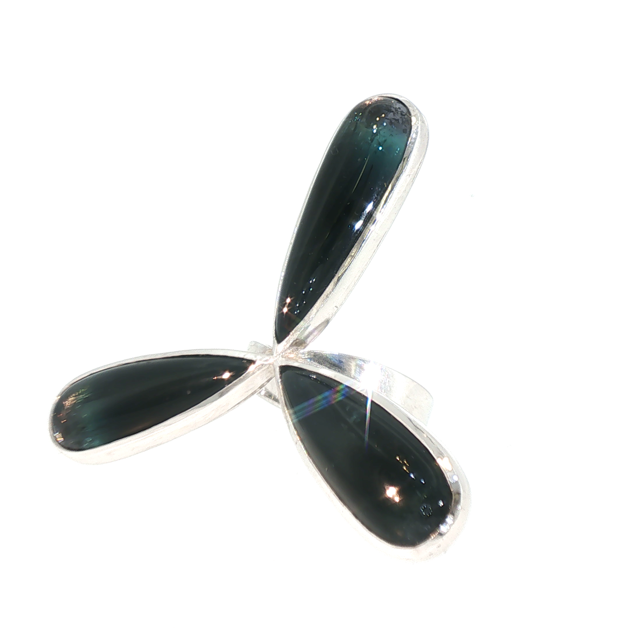 Lesunja Ring White Gold Dark Blue Tourmaline