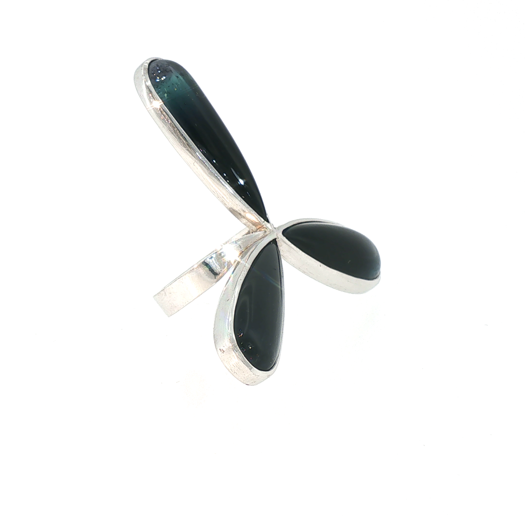 Lesunja Ring White Gold Dark Blue Tourmaline