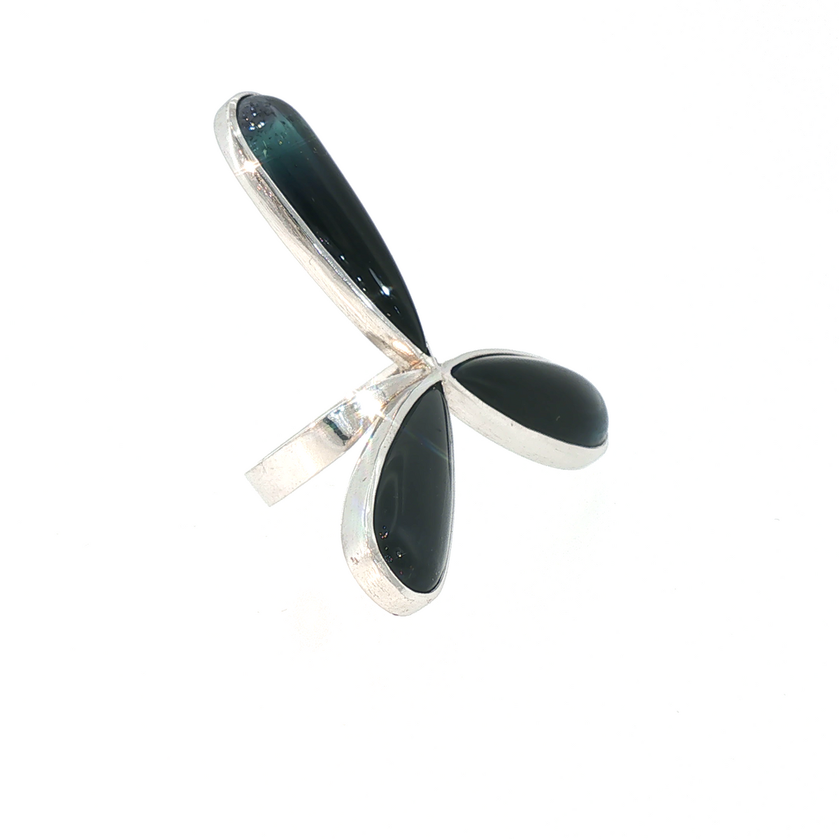 Lesunja Ring White Gold Dark Blue Tourmaline