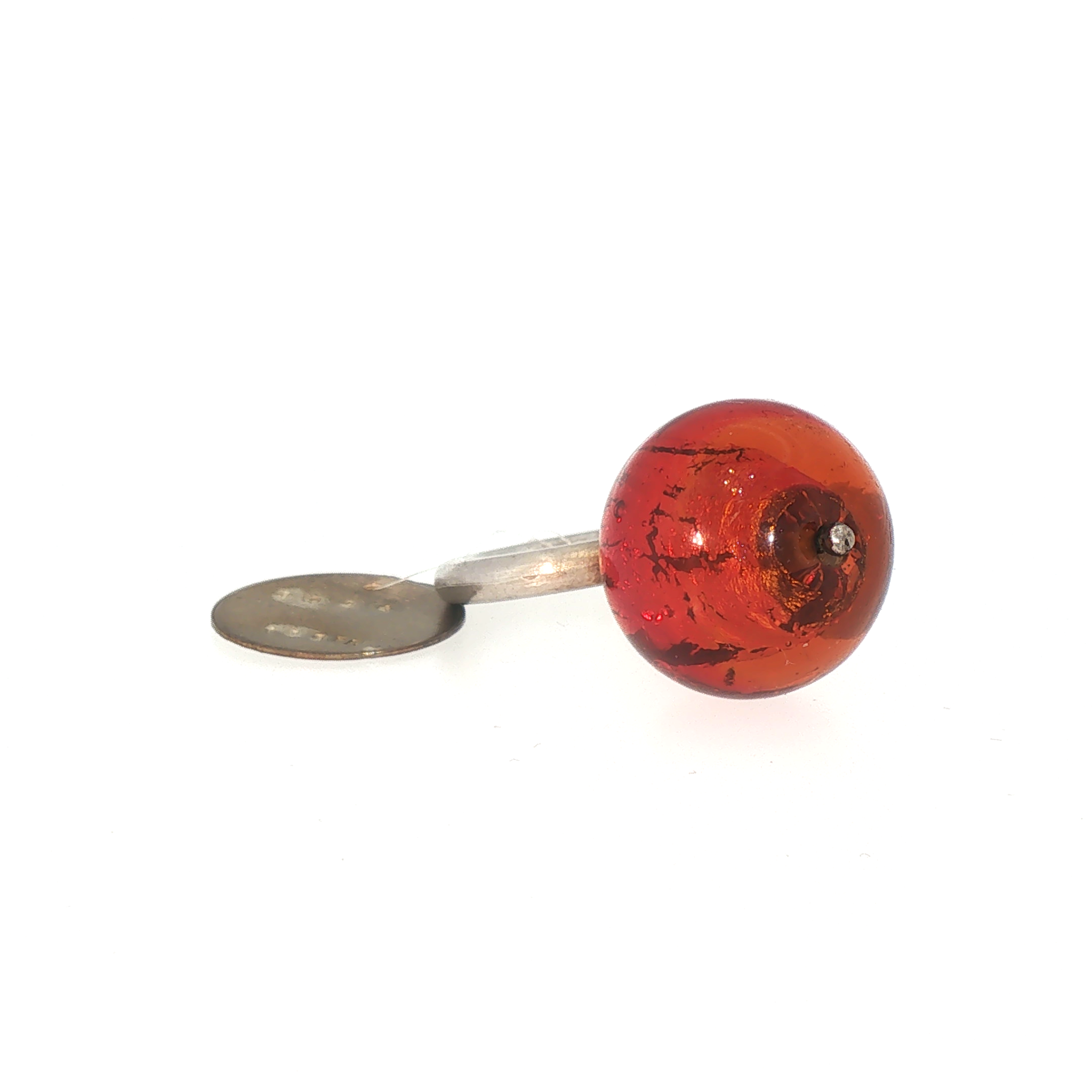 Lesunja Cranberry Glass Silver Ring