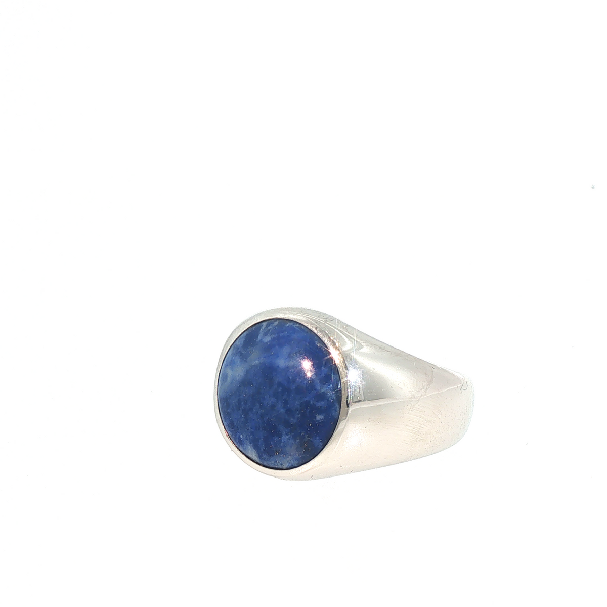 Lesunja Platinum and Lapis Lazuli Signet Ring