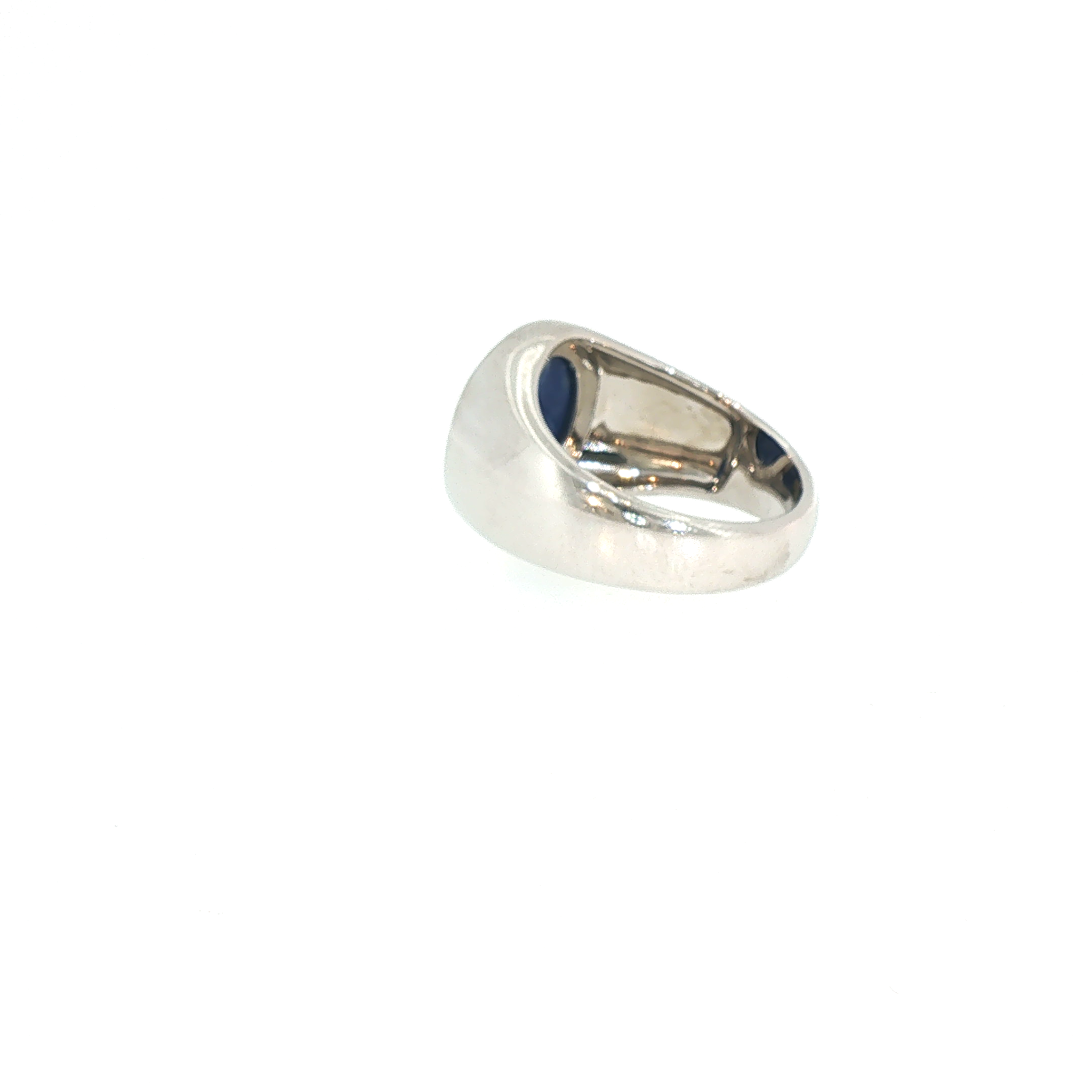 Lesunja Platinum and Lapis Lazuli Signet Ring