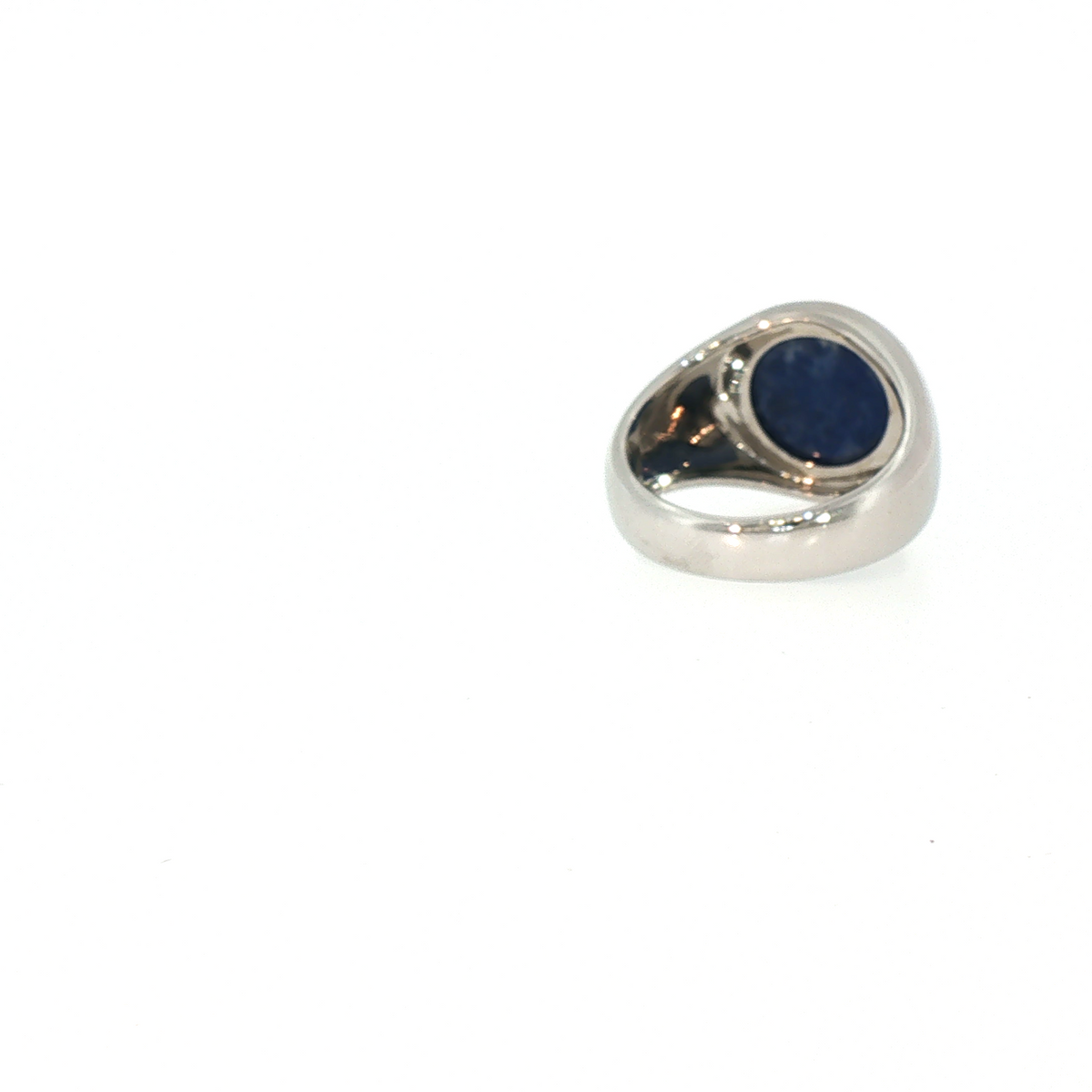 Lesunja Platinum and Lapis Lazuli Signet Ring