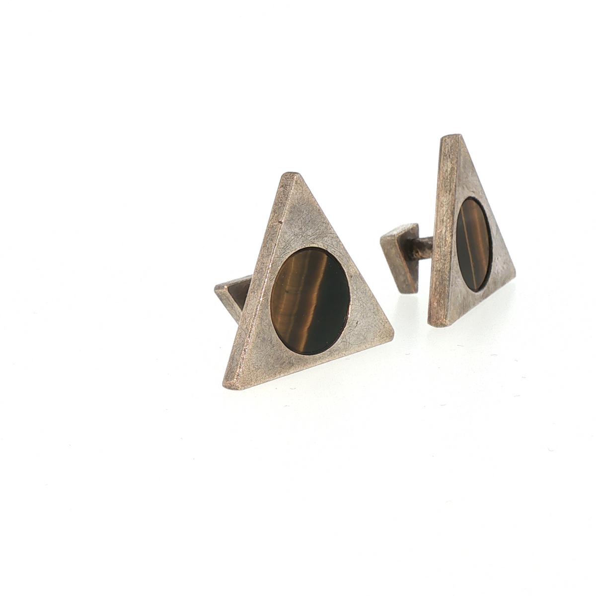 Lesunja Cufflinks Tiger Eye Silver Ring