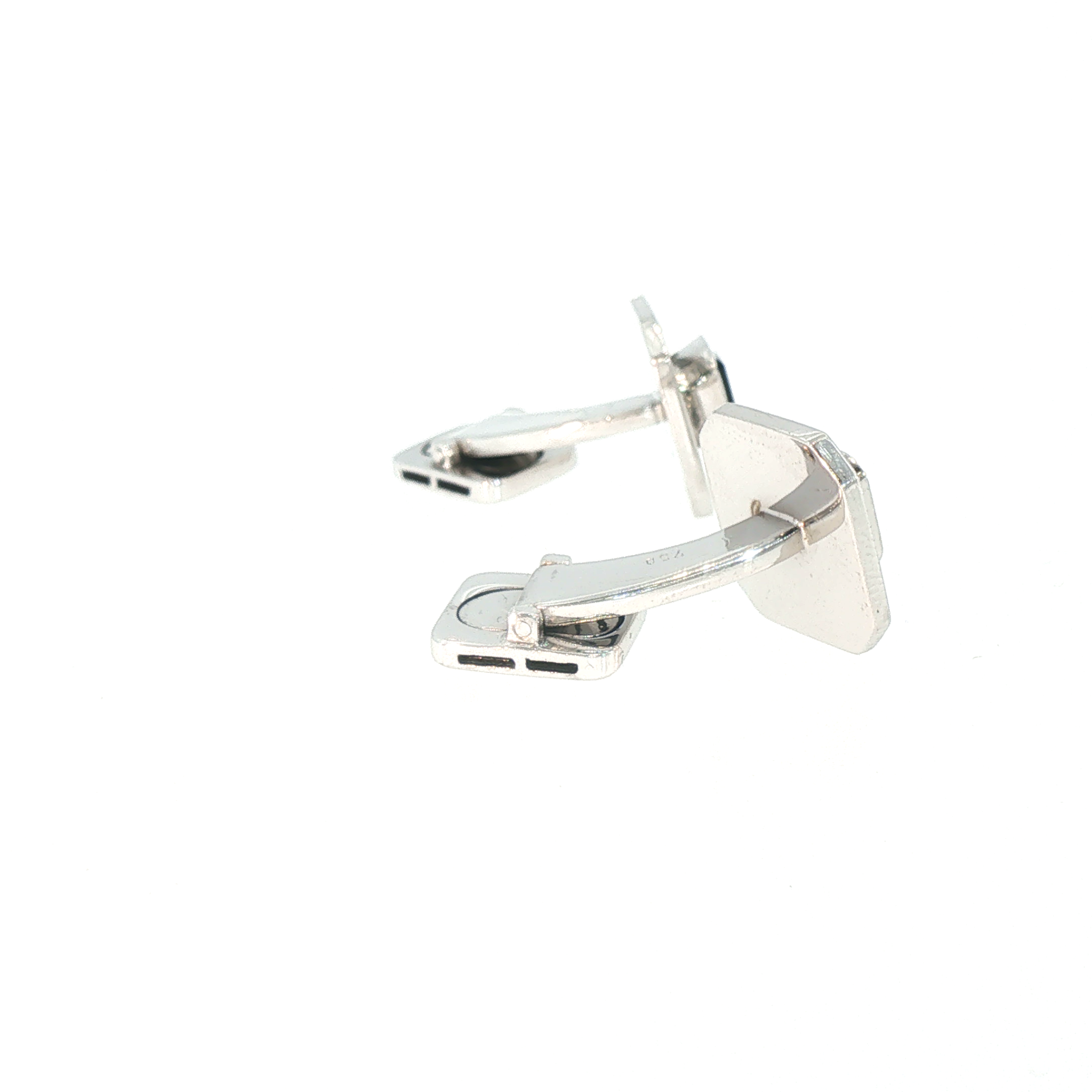 Lesunja Loch Ness Tourmalines White Gold Black Diamond Cufflinks