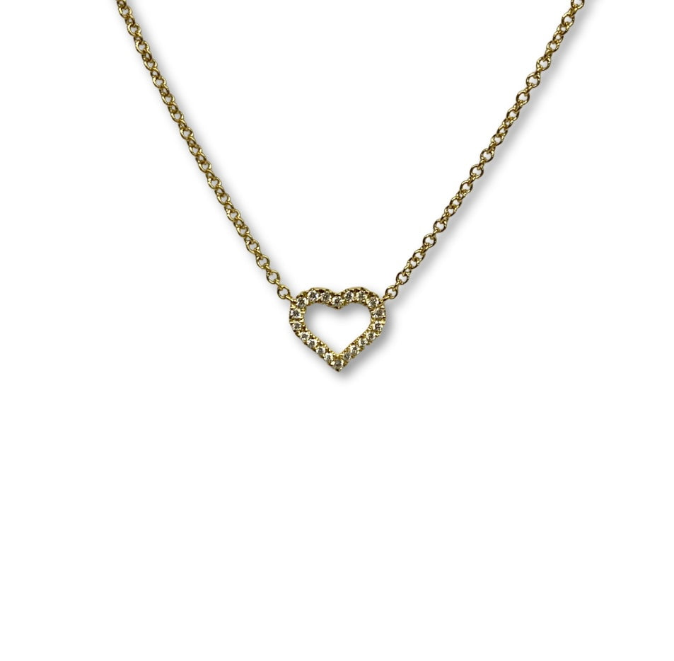 Lesunja Necklace Yellow Gold Diamond Heart