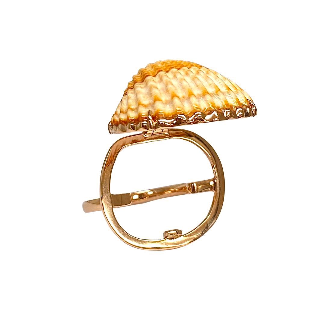 Rose Gold Venus Shell ring