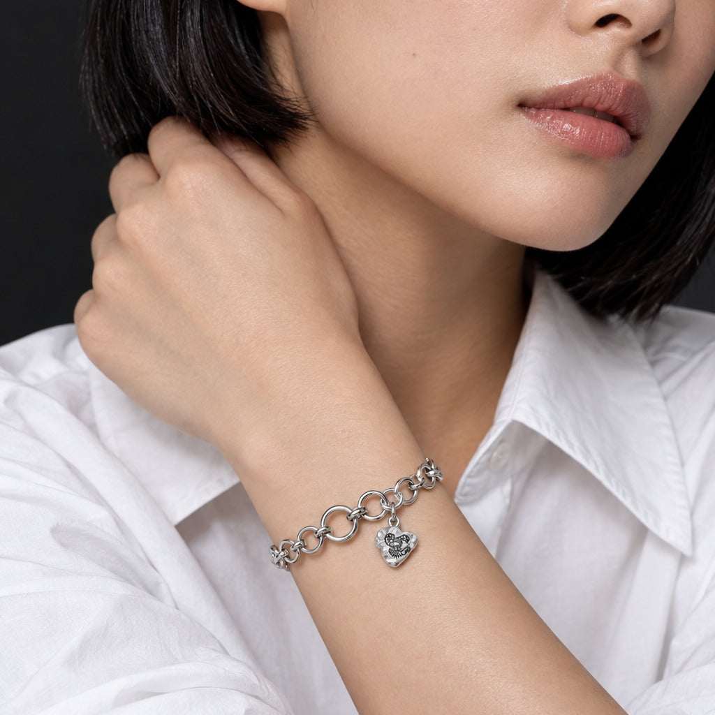 Model wearing the Lesunja  Zodiac Scorpio Bracelet by Lesunja Fine Jewellery – AI-generated visualisation