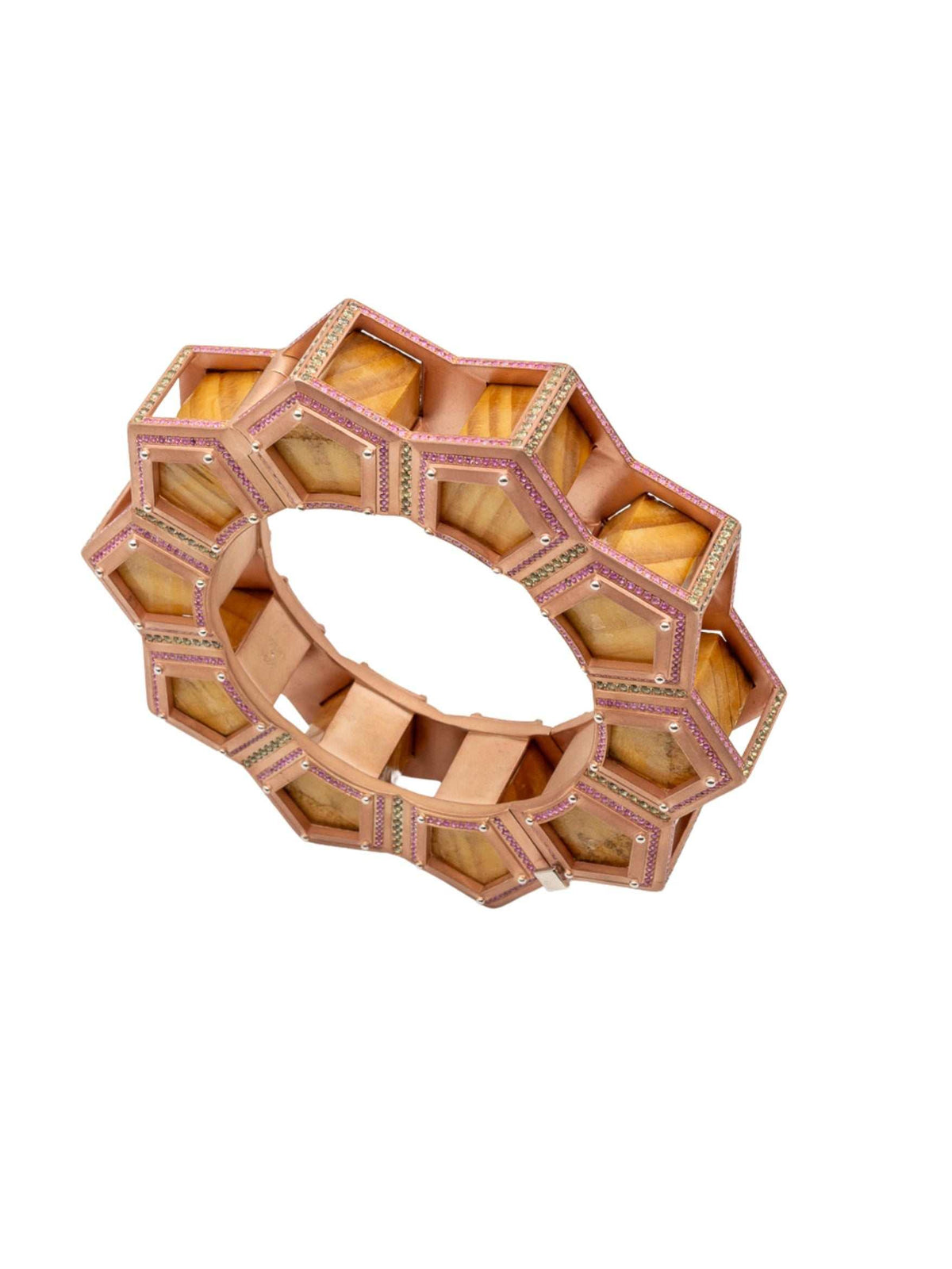 Lesunja Red Tower Engadin Bangle, handmade fine jewellery from Switzerland