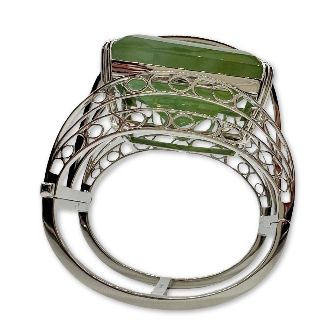 Lesunja Magnifique Bracelet White Gold Green Aquamarine Diamonds