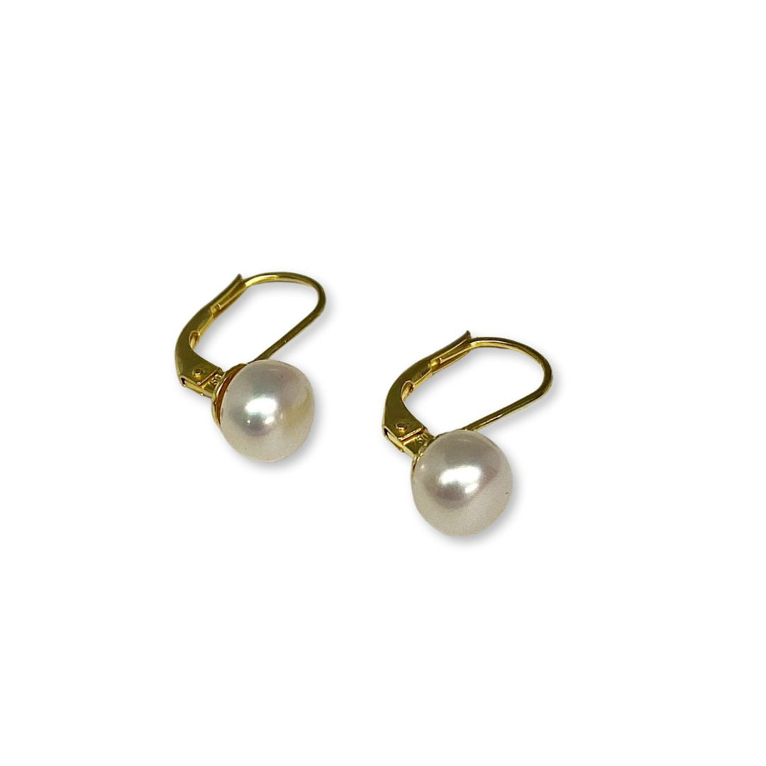 Lesunja Earring Yellow Gold Freshwater Pearls