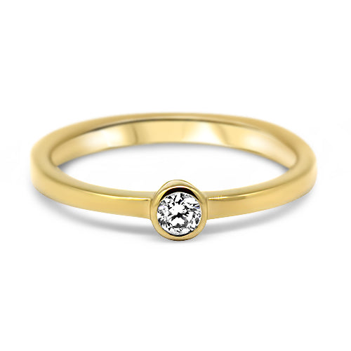 Lesunja Solitaire Engagement Ring Yellow Gold Diamond