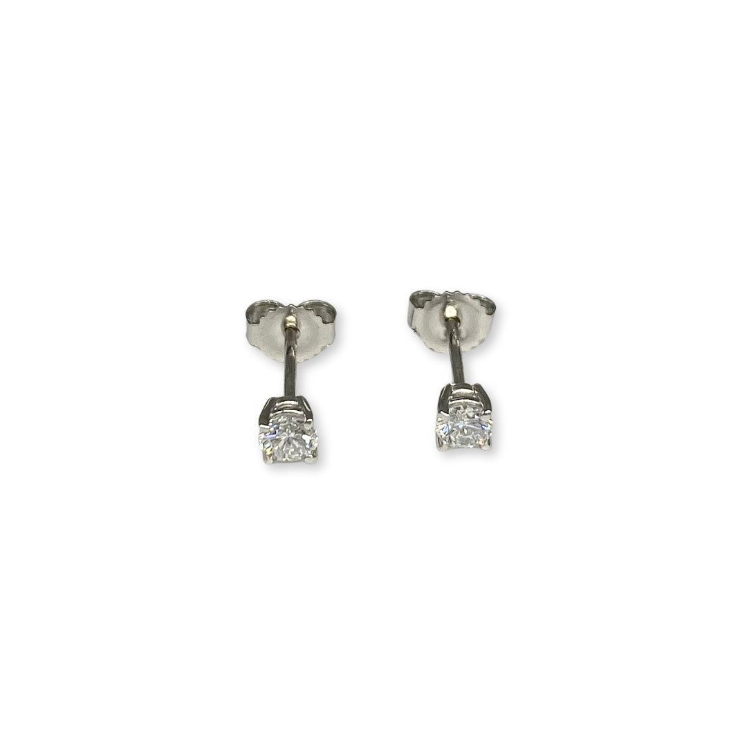 Lesunja Ear Studs White Gold 14K Diamonds