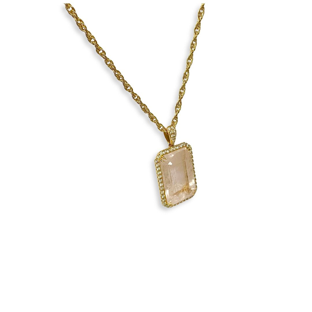 Lesunja La Vie Hidden Secret Love Yellow Gold Morganite & Diamond