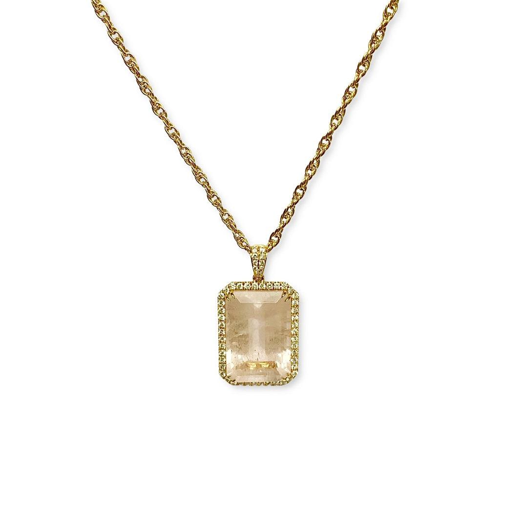 Lesunja La Vie Hidden Secret Love Yellow Gold Morganite & Diamond