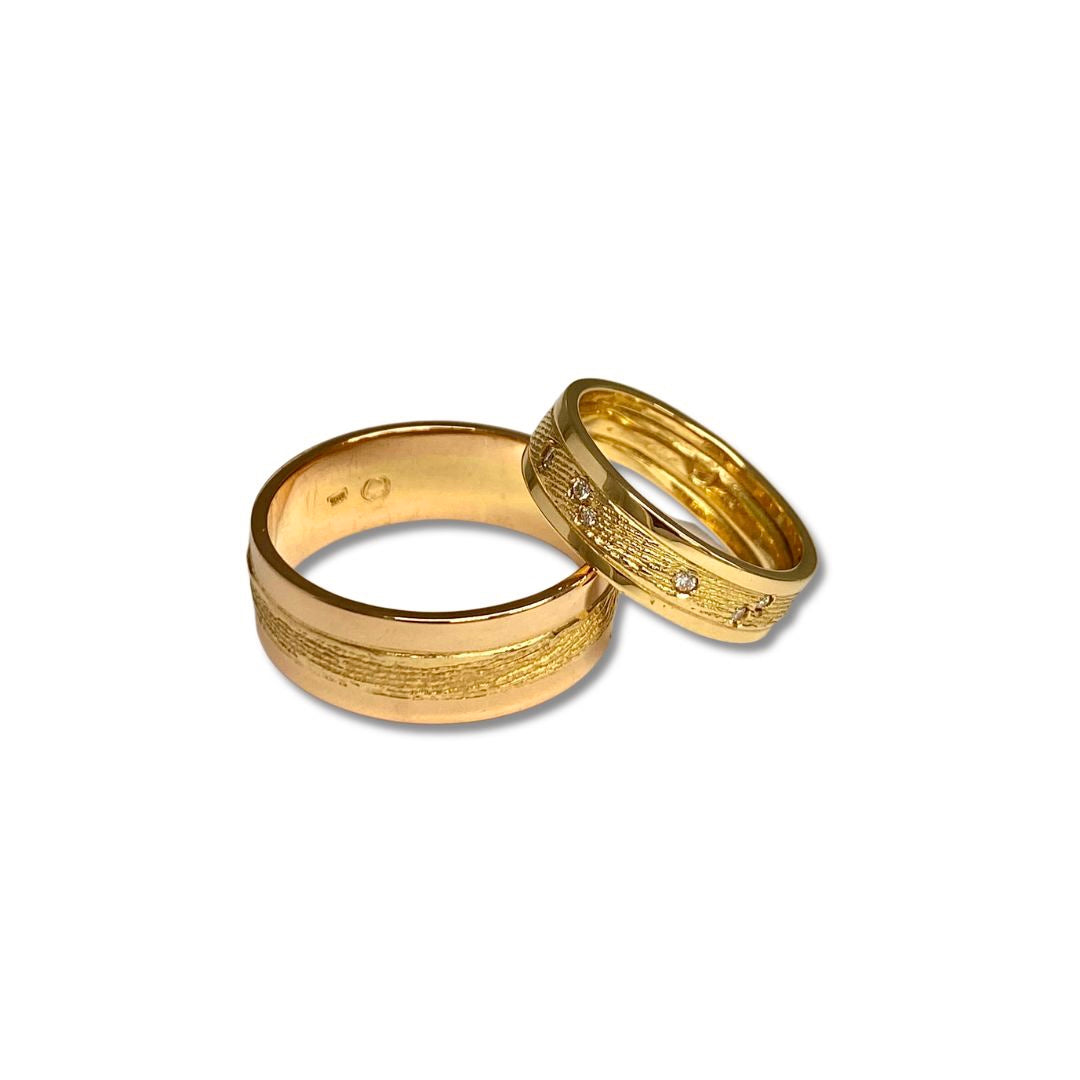 white and yellow gold mens wedding band