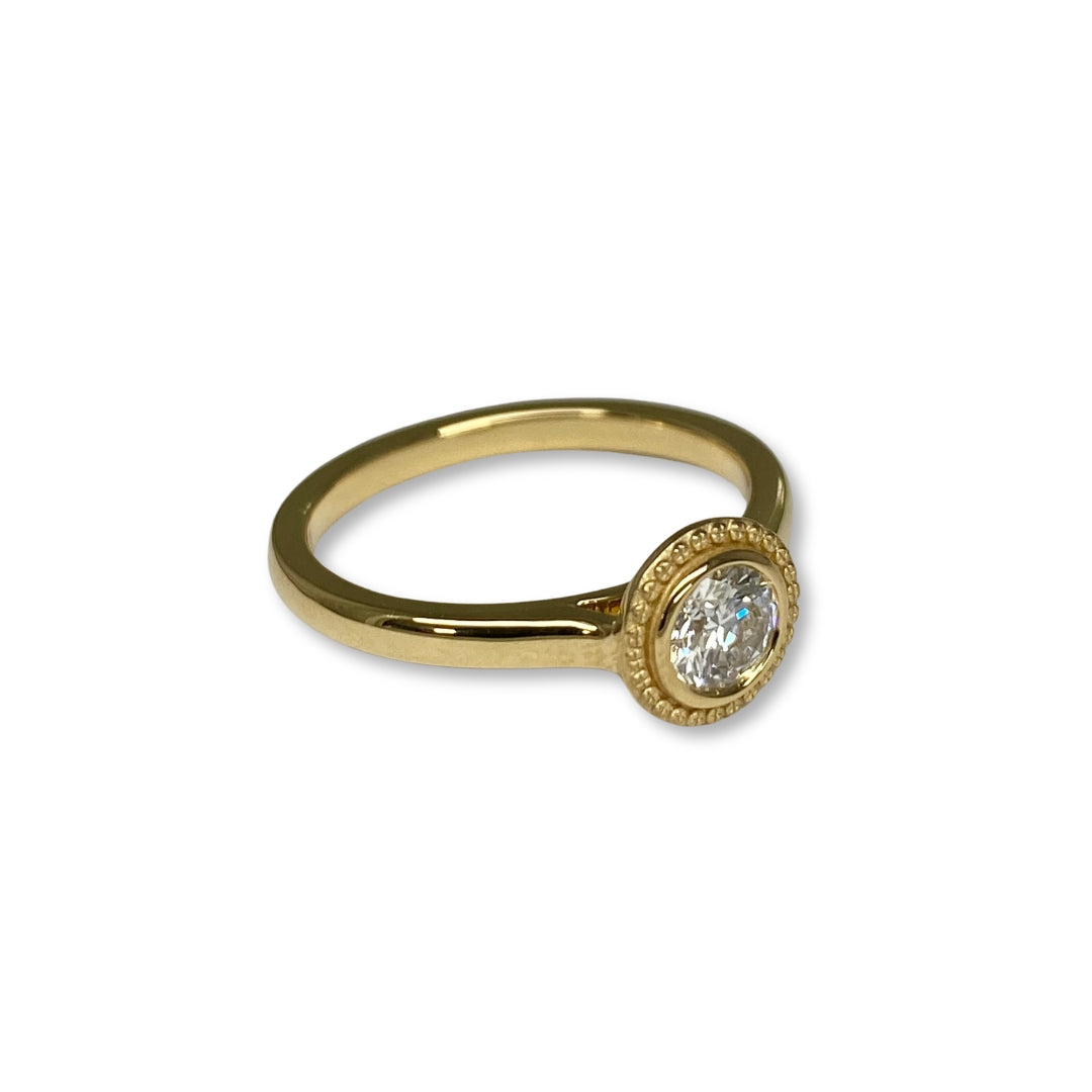 Lesunja Engagement Ring Yellow Gold Diamond