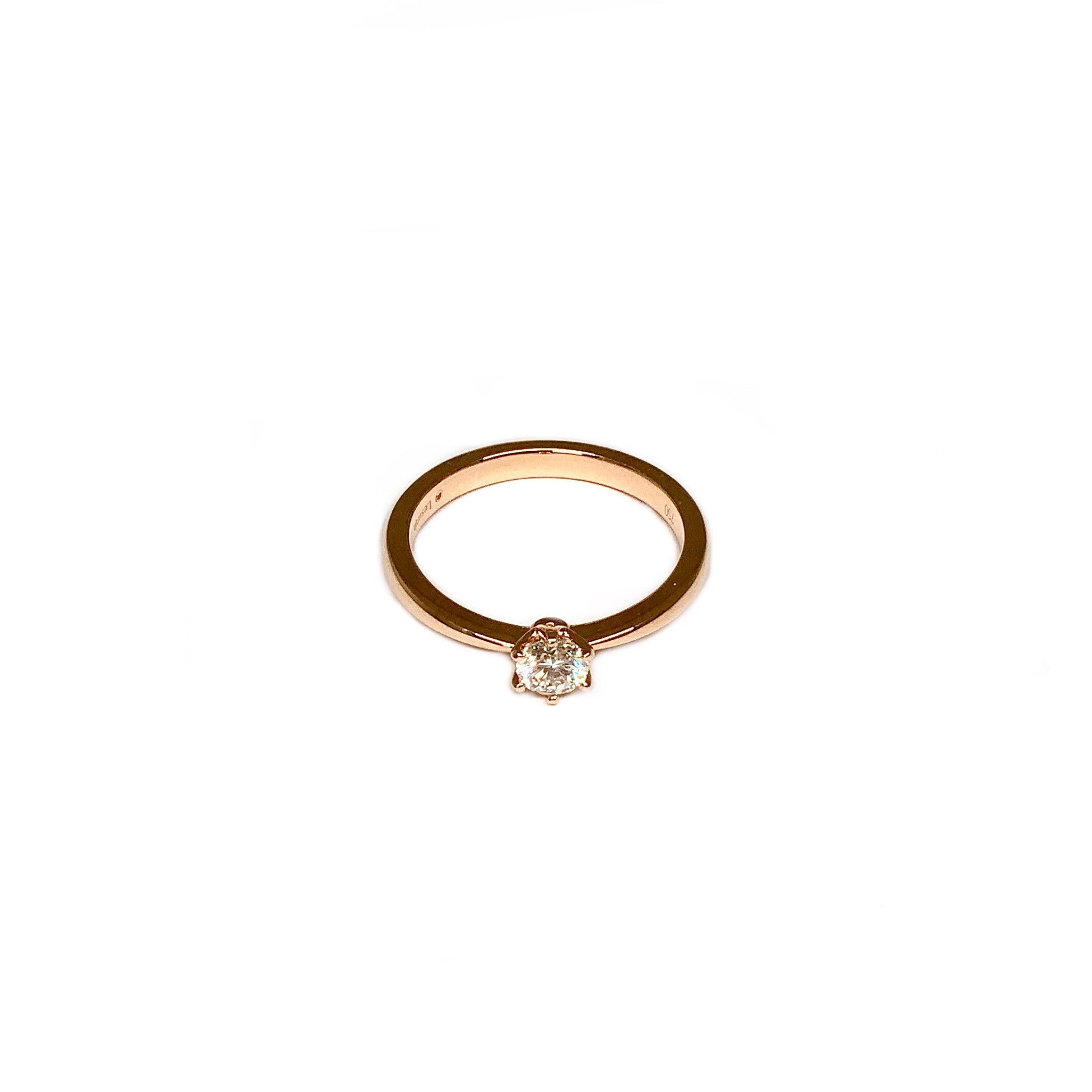Lesunja Engagement Ring Rosé Gold White Diamond