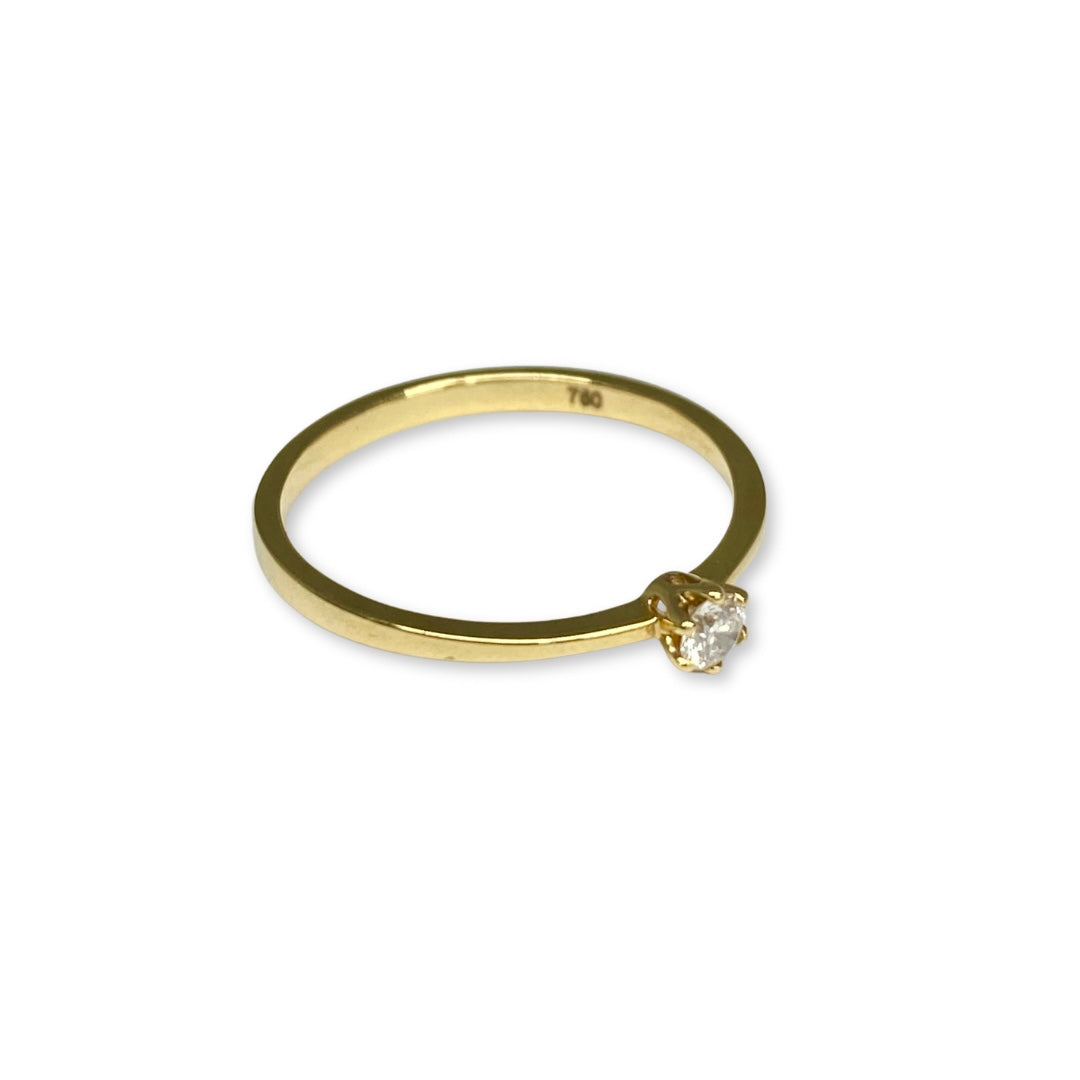 Lesunja Ring Solitaire Engagement Yellow Gold Diamond