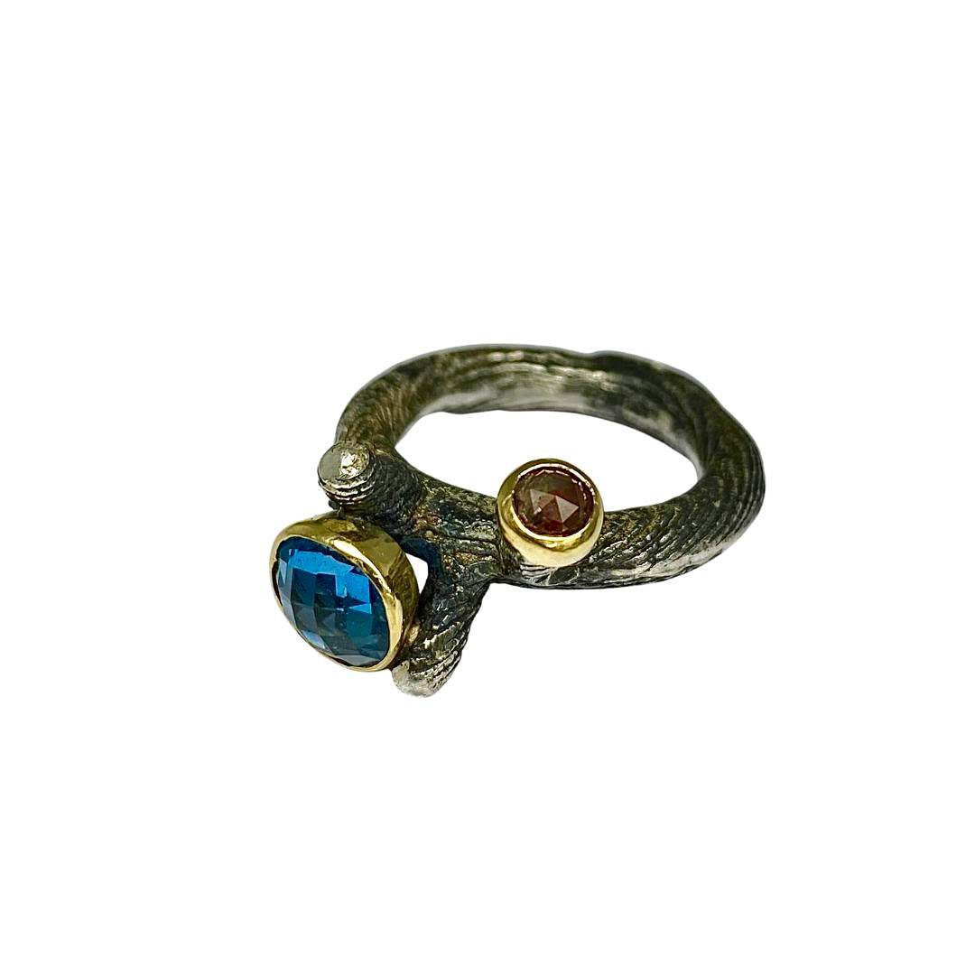 yellow gold sepia ring