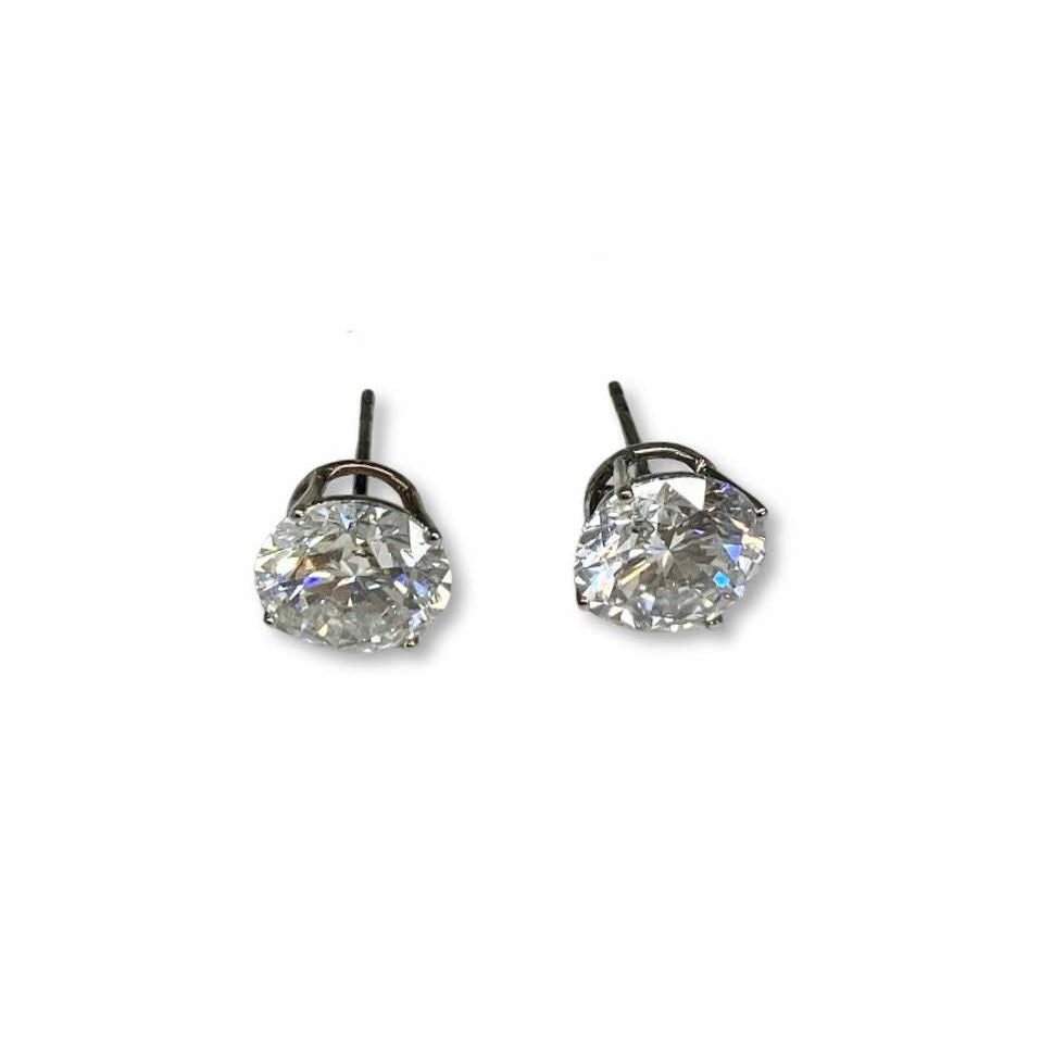 Lesunja Ear Studs White Gold White Diamonds 8,04ct., detail view, Lesunja atelier Zurich
