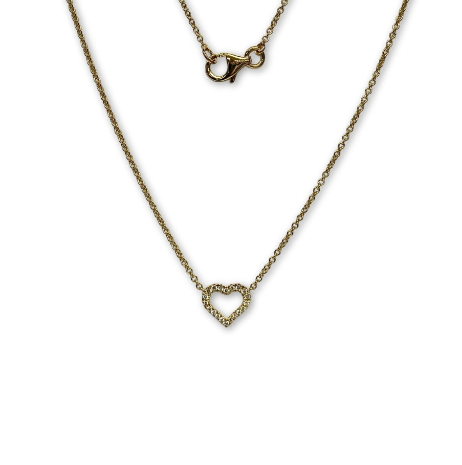 Lesunja Necklace Yellow Gold Diamond Heart