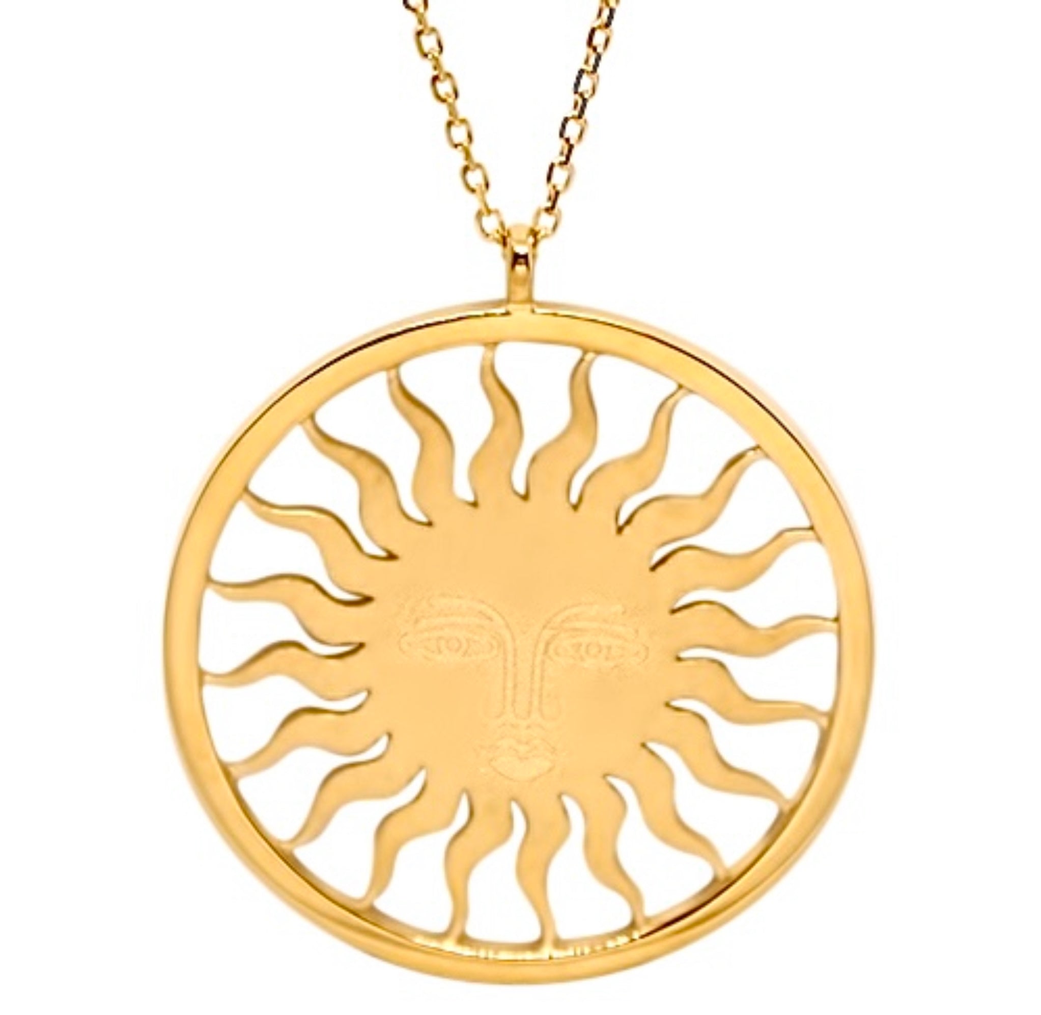 Lesunja St. Moritz Sun Large Rose Gold Necklace