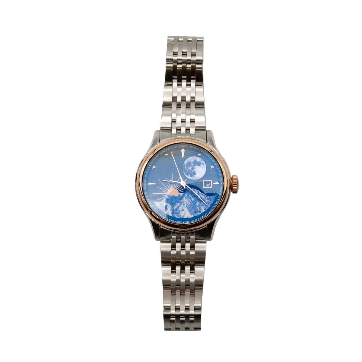 Lesunja Mountain Watch Rose, detail view, Lesunja atelier Zurich
