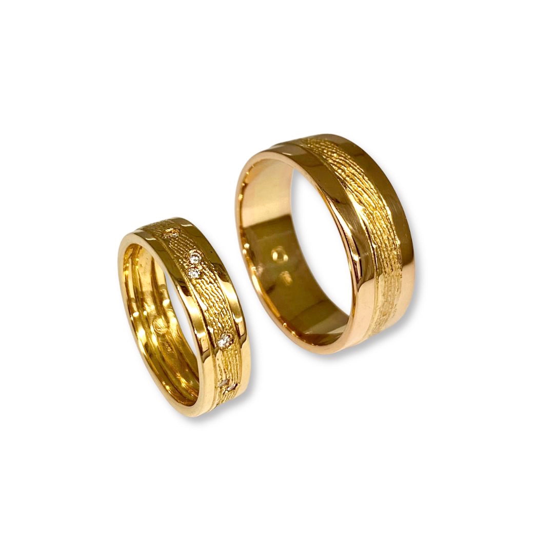 men's white and yellow gold wedding bands