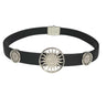 Lesunja St. Moritz Sun bracelet set, platinum 950 sun medallions on black rubber straps