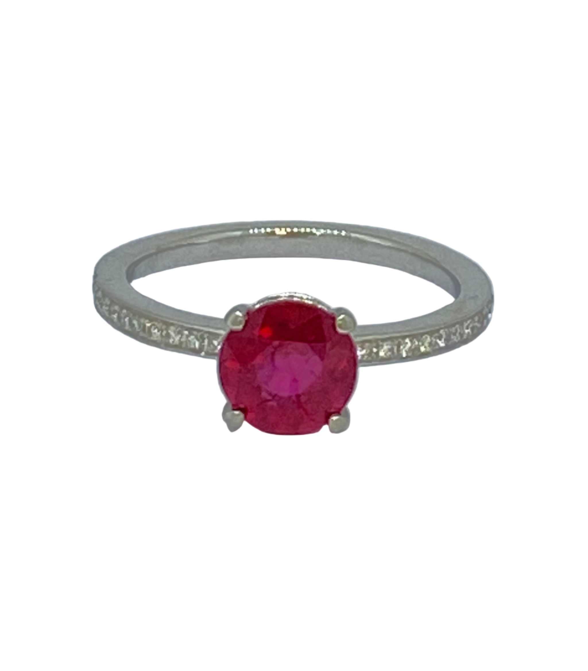 Ruby Platinum Ring