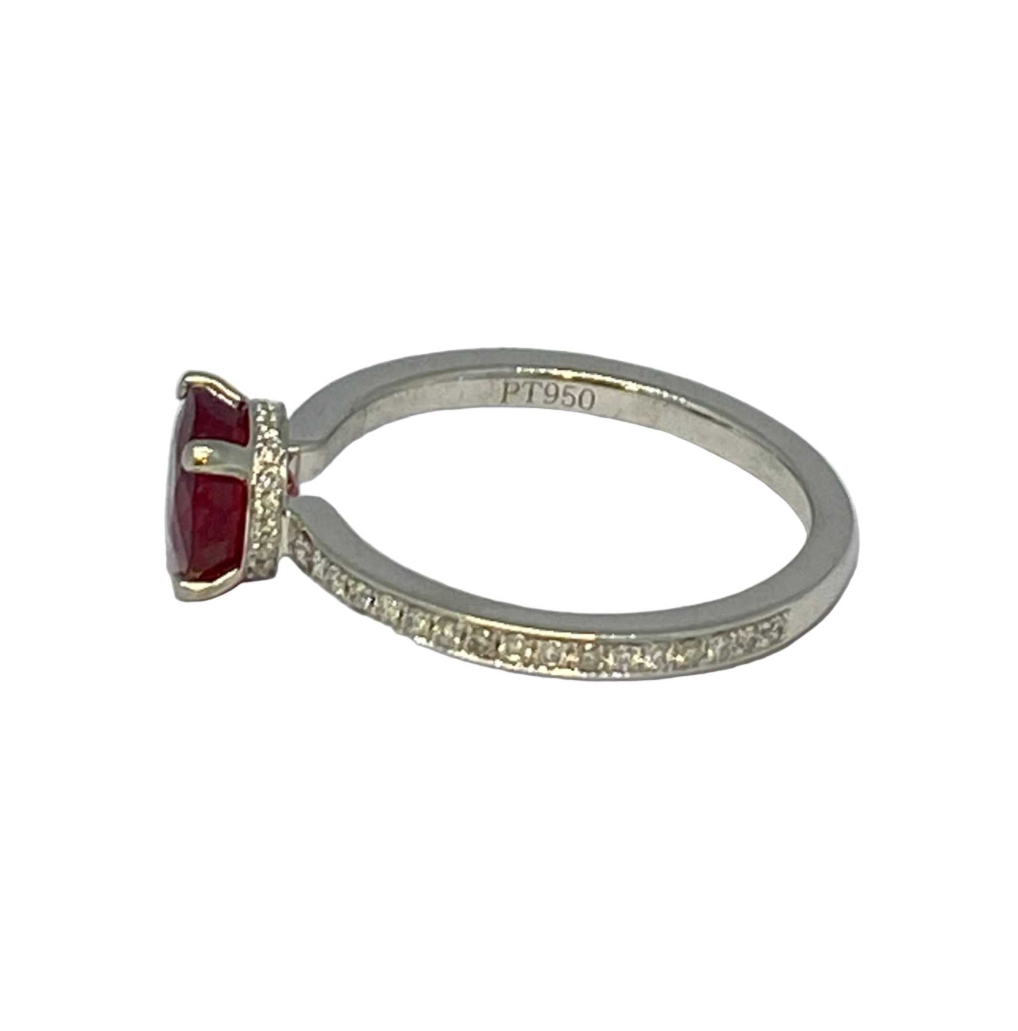 Ruby Platinum Ring