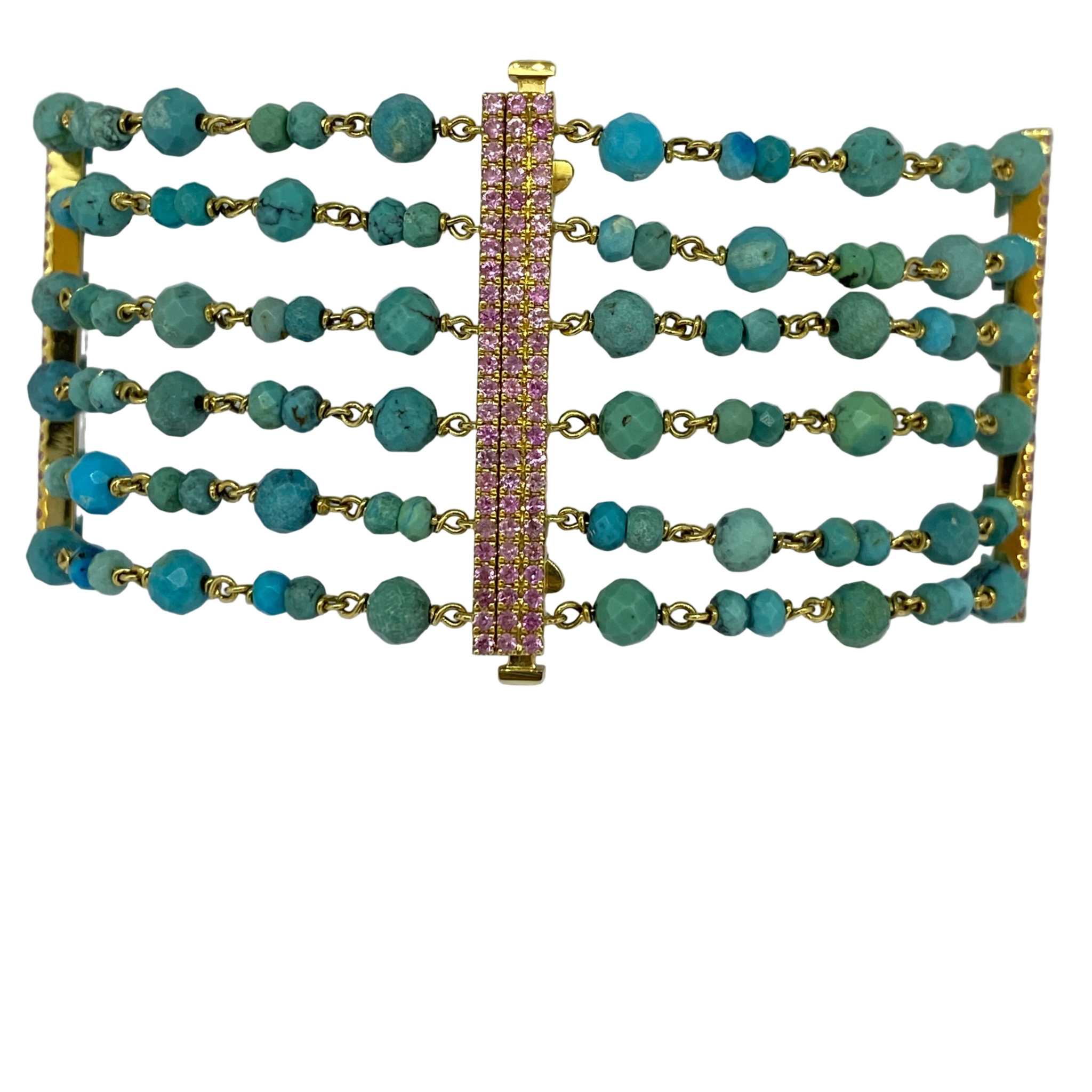Tourquise Moonstone Gold Bracelat